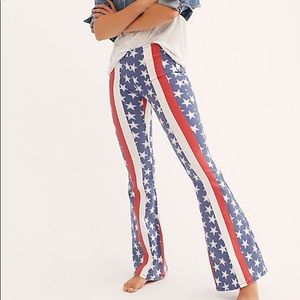 Penny Pull-On Stars & Stripes Flare Jeans